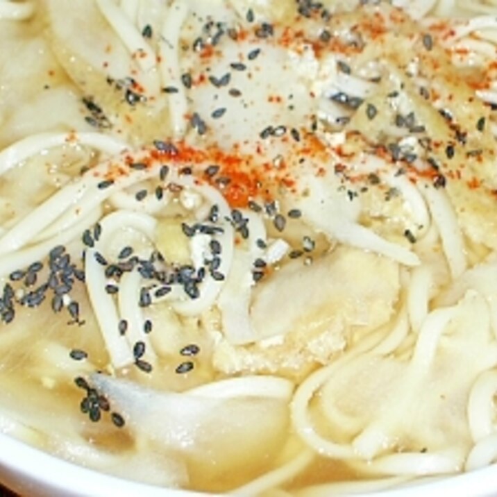 聖護院大根と薄揚げのうどん